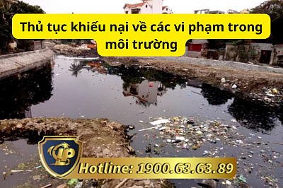 Thủ tục khiếu nại về các vi phạm trong môi trường