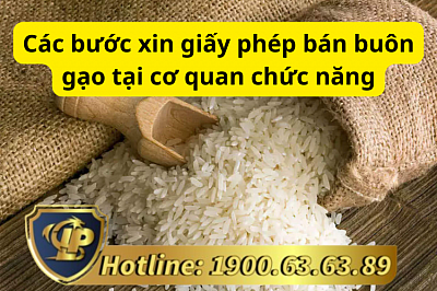 Các bước xin giấy phép bán buôn gạo tại cơ quan chức năng